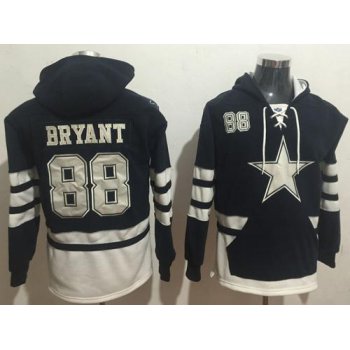 Nike Dallas Cowboys #88 Dez Bryant Navy Blue White Name & Number Pullover NFL Hoodie