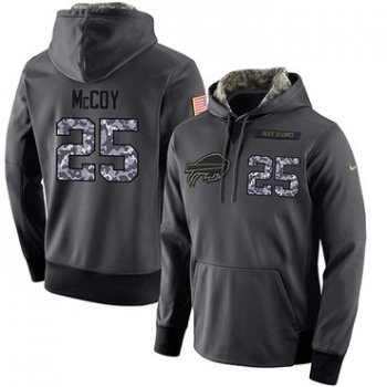 NFL Men's Nike Buffalo Bills #25 LeSean McCoy Stitched Black Anthracite Salute to Service Player Performance Hoodie