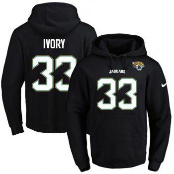 Nike Jaguars #33 Chris Ivory Black Name & Number Pullover NFL Hoodie