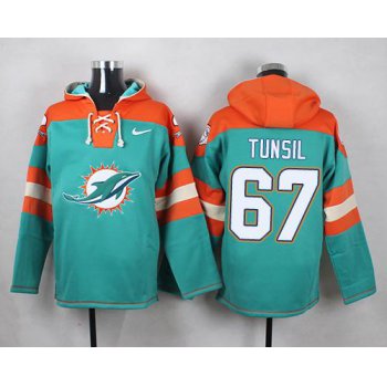 Nike Dolphins #67 Laremy Tunsil Aqua Green Player Pullover NFL Hoodie