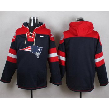 Men's New England Patriots Blank Navy Blue Team Color 2014 NFL Nike Hoodie