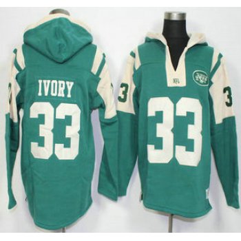 Men's New York Jets #33 Chris Ivory Green Team Color 2015 NFL Hoodie