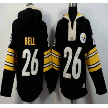 Men's Pittsburgh Steelers #26 LeVeon Bell Black Team Color 2015 NFL Hoody