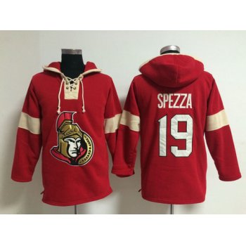 2014 Old Time Hockey Ottawa Senators #19 Jason Spezza Red Hoodie