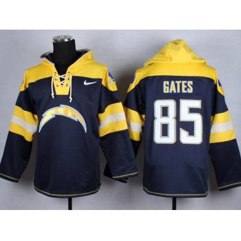 Nike San Diego Chargers #85 Antonio Gates 2014 Navy Blue Hoodie