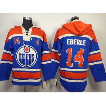 Old Time Hockey Edmonton Oilers #14 Jordan Eberle Royal Blue Hoodie