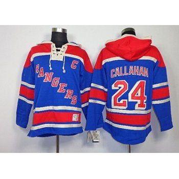 Old Time Hockey New York Rangers #24 Ryan Callahan Light Blue Hoodie