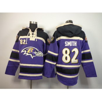 Baltimore Ravens #82 Torrey Smith 2014 Purple Hoodie