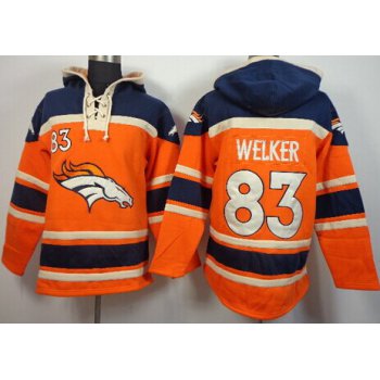 Denver Broncos #83 Wes Welker 2014 Orange Hoodie