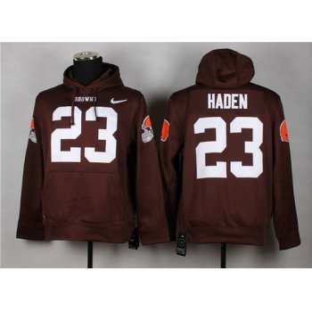 Nike Cleveland Browns #23 Joe Haden Brown Hoodie