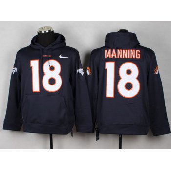 Nike Denver Broncos #18 Peyton Manning Blue Hoodie
