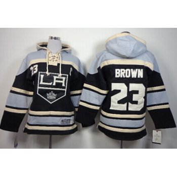 Old Time Hockey Los Angeles Kings #23 Dustin Brown Black Kids Hoodie