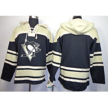 Old Time Hockey Pittsburgh Penguins Blank Black Hoodie