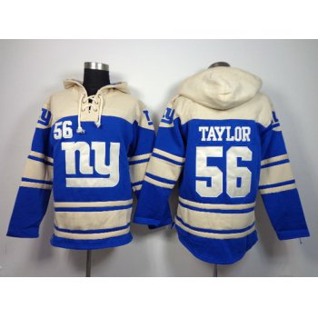 New York Giants #56 Lawrence Taylor 2014 Blue Hoodie