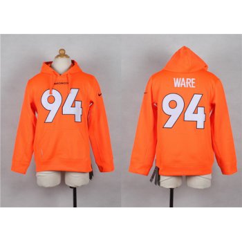 Nike Denver Broncos #94 DeMarcus Ware Orange Kids Hoodie