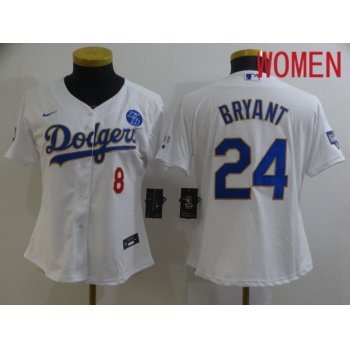 Women Los Angeles Dodgers 24 Bryant White Game 2021 Nike MLB Jersey