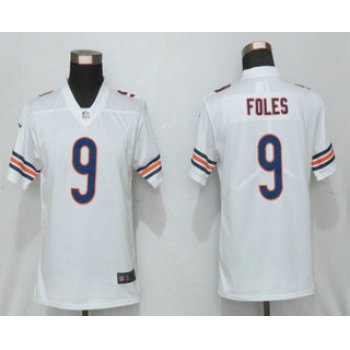 Women's Chicago Bears #9 Nick Foles White 2017 Vapor Untouchable Stitched NFL Nike Limited Jersey