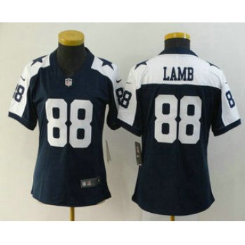 Women's Dallas Cowboys #88 CeeDee Lamb Blue Thanksgiving 2020 NEW Vapor Untouchable Stitched NFL Nike Limited Jersey