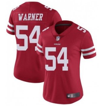 Women's San Francisco 49ers #54 Fred Warner Red Team Color Vapor Untouchable Limited Player Football Jersey
