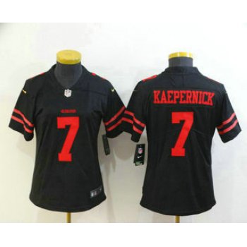 Women's San Francisco 49ers #7 Colin Kaepernick Black 2017 Vapor Untouchable Stitched NFL Nike Limited Jersey
