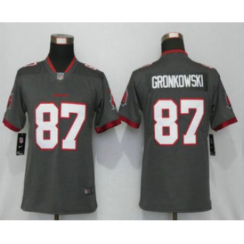 Women's Tampa Bay Buccaneers #87 Rob Gronkowski Grey 2020 NEW Vapor Untouchable Stitched NFL Nike Limited Jersey
