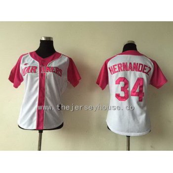 Seattle Mariners #34 Felix Hernandez 2012 Fashion Womens By Majestic Athletic Jersey