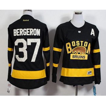 Women's Boston Bruins #37 Patrice Bergeron Reebok Black 2016 Winter Classic Premier Jersey