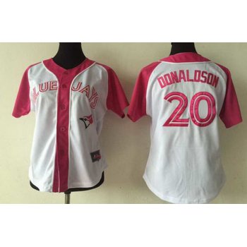 Women's Toronto Blue Jays #20 Josh Donaldson White Fashion Athletic baseball Jersey