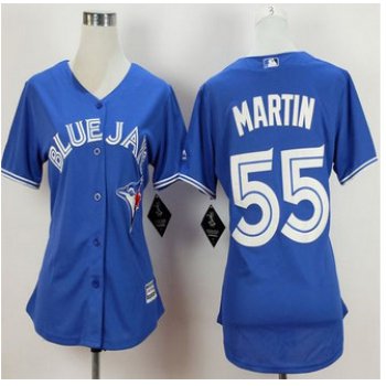 Women's Toronto Blue Jays #55 Russell Martin Alternate Blue 2015 MLB Cool Base Jersey