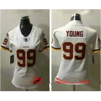 Women's Washington Redskins #99 Chase Young White 2020 NEW Vapor Untouchable Stitched NFL Nike Limited Jersey