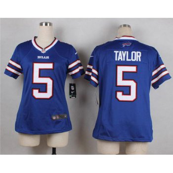 Women's Buffalo Bills #5 Tyrod Taylor Royal Blue Team Color NFL Nike Game Jersey
