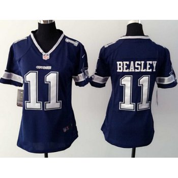 Women's Dallas Cowboys #11 Cole Beasley Navy Blue Team Color NFL Nike Game Jersey