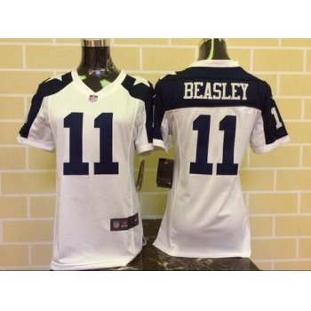 Women's Dallas Cowboys #11 Cole Beasley White Thanksgiving Alternate NFL Nike Game Jersey