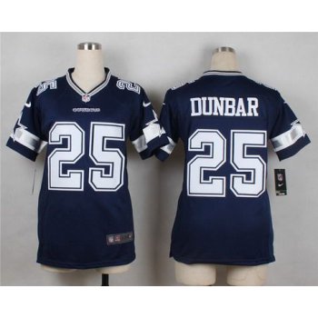 Women's Dallas Cowboys #25 Lance Dunbar Navy Blue Team Color NFL Nike Game Jersey
