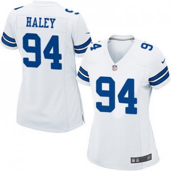 Women's Dallas Cowboys #94 Charles Haley White Retired Player NFL Nike Game Jersey