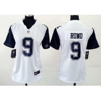 Women's Dallas Cowboys #9 Tony Romo Nike White Color Rush 2015 NFL Game Jersey