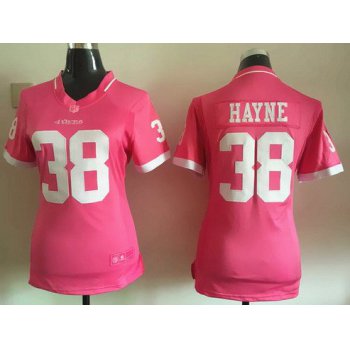 Women's San Francisco 49ers #38 Jarryd Hayne Pink Bubble Gum 2015 NFL Jersey