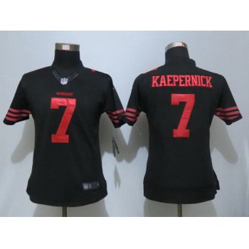 Women's San Francisco 49ers #7 Colin Kaepernick Black Alternate 2015 NFL Nike Limited Jersey