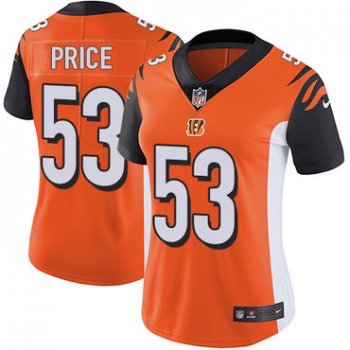 Nike Bengals #53 Billy Price Orange Alternate Women's Stitched NFL Vapor Untouchable Limited Jersey