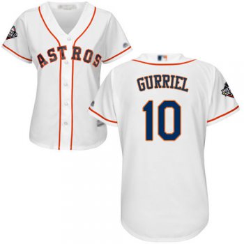 Astros #10 Yuli Gurriel White Home 2019 World Series Bound Women's Stitched Baseball Jersey