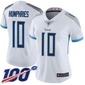 Titans #10 Adam Humphries White Women's Stitched Football 100th Season Vapor Limited Jersey