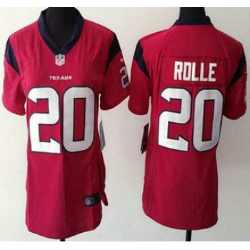 Women's Houston Texans #20 Jumal Rolle Nike Red Game Jersey