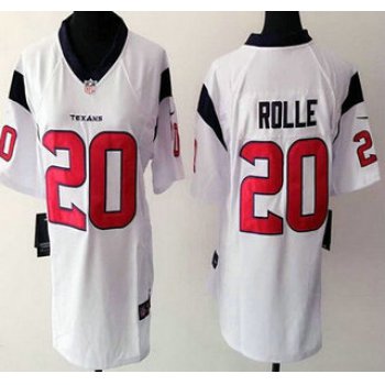 Women's Houston Texans #20 Jumal Rolle Nike White Game Jersey