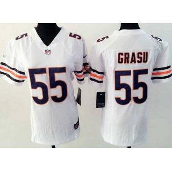 Women's Chicago Bears #55 Hroniss Grasu Nike White Game Jersey