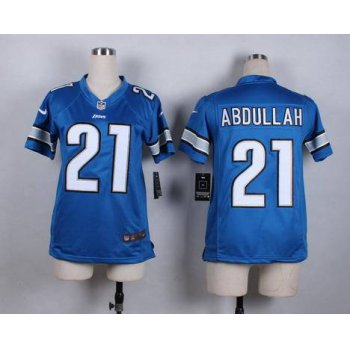 Women's Detroit Lions #21 Ameer Abdullah Nike Light Blue Game Jersey