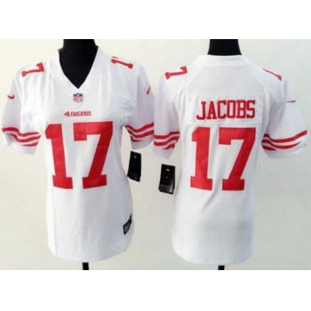 Women's San Francisco 49ers #17 Chuck Jacobs Nike White Game Jersey