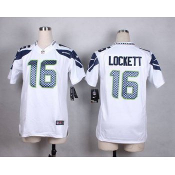 Women's Seattle Seahawks #16 Tyler Lockett Nike White Game Jersey
