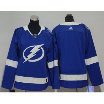 Adidas Tampa Bay Lightning Blank Blue Home Authentic Women's Stitched NHL Jersey