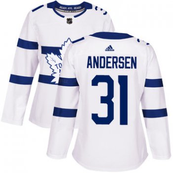 Adidas Toronto Maple Leafs #31 Frederik Andersen White Authentic 2018 Stadium Series Women's Stitched NHL Jersey