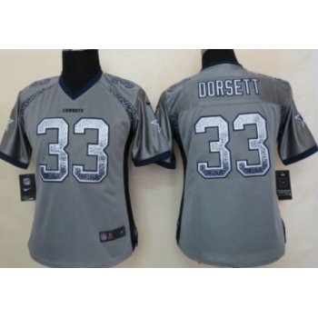 Nike Dallas Cowboys #33 Tony Dorsett Drift Fashion Gray Womens Jersey